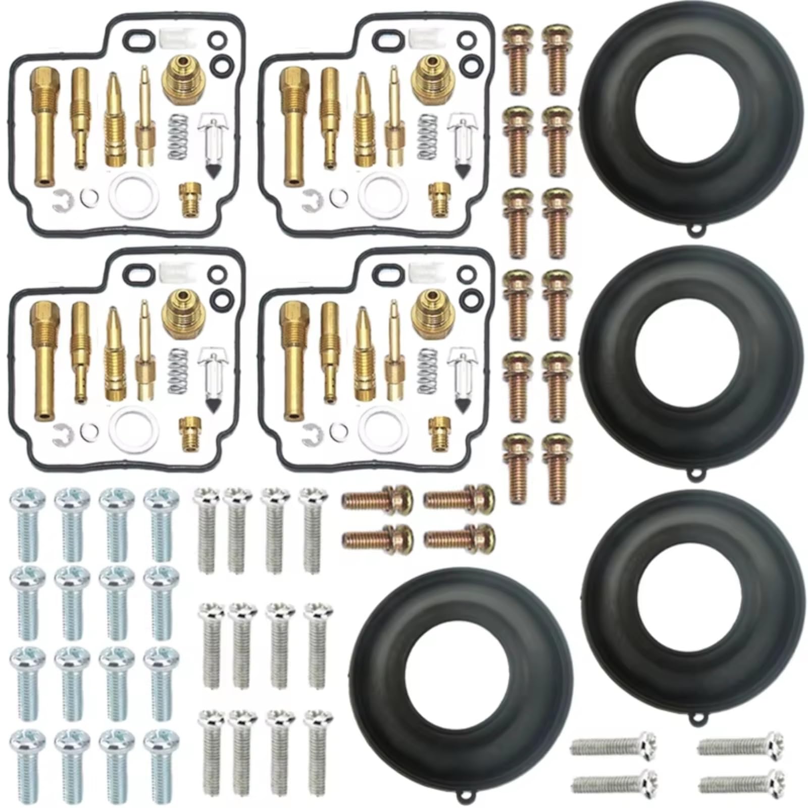 Kit De Reparación De Carburador Motocicleta Compatible con CBR600 para CBR600F 1987-1990 con Juego De Juntas De Flotador De Diafragma Kit de ReconstruccióN Carburador(Type 2)