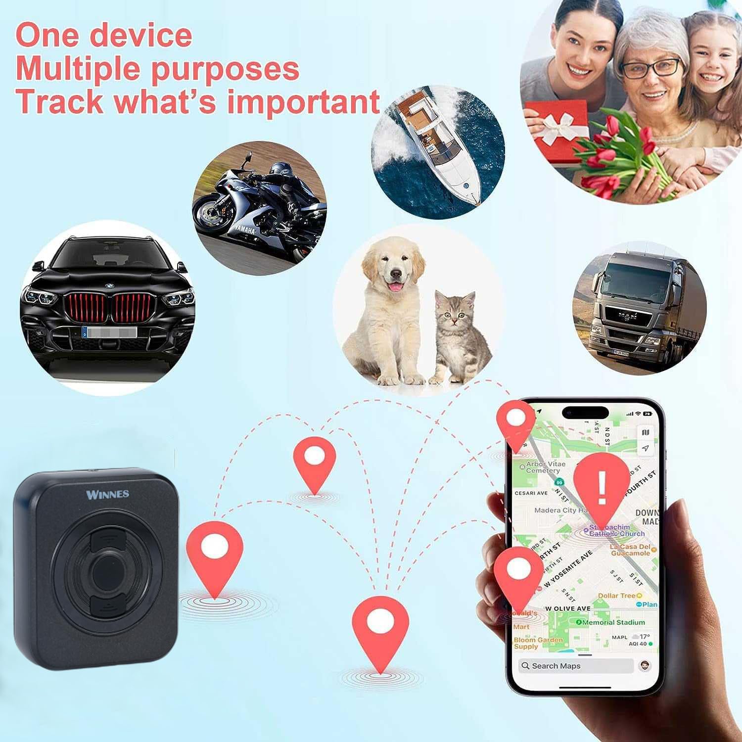 4G rastreador GPS con tarjeta SIM Zeerkeer rastreador GPS Mini tamaño del niño persona mayor maleta con alarma sonora SOS botones personalizados a prueba de agua de larga espera de seguimiento de la h