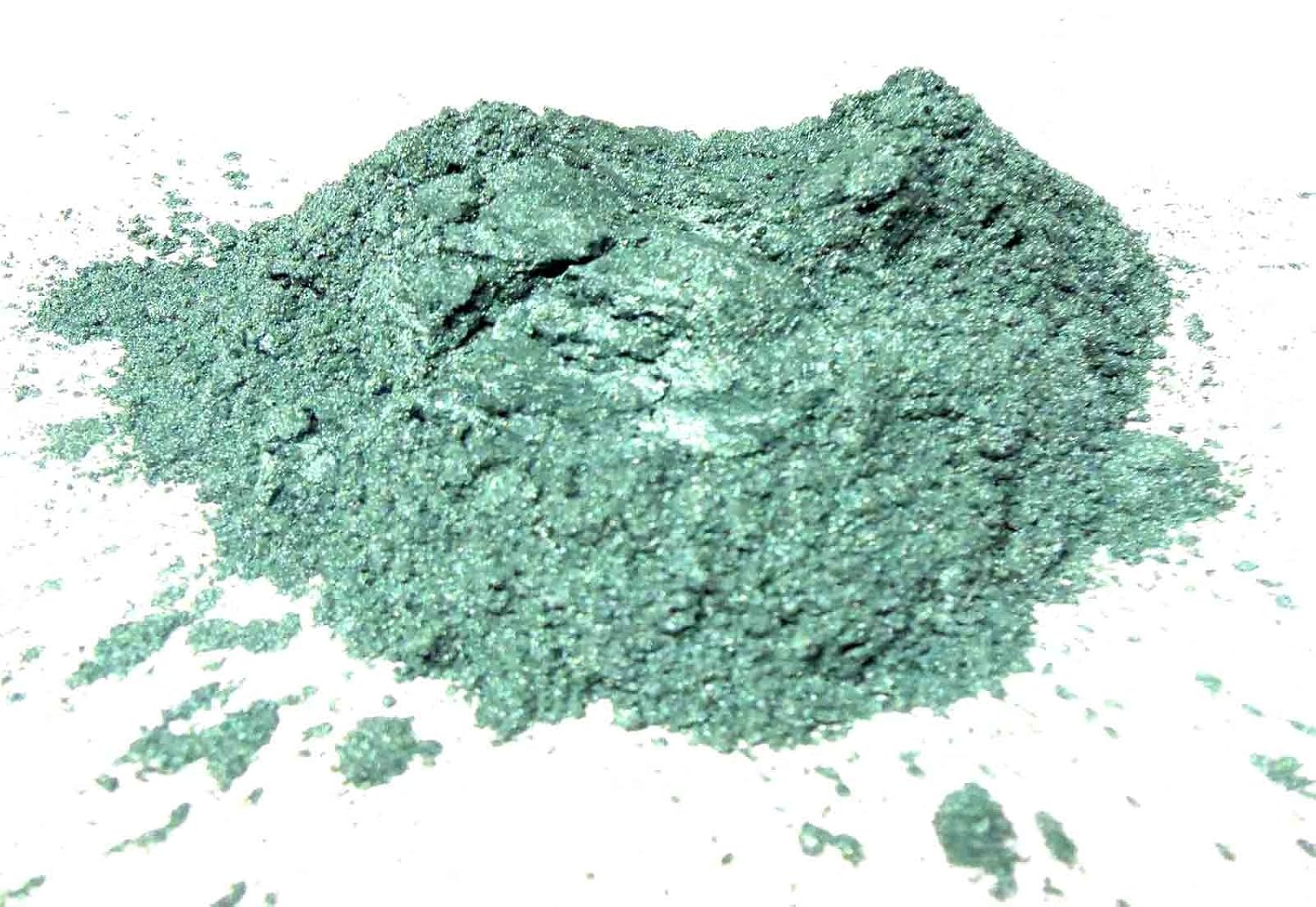 | Sea Green Natural Mineral Mica Powder, 0.42oz (12g) | for Personal or Professional Use - Cosmetics, Epoxy Resin Projects, Nail Polish, Soaps, Bath Bombs, and Art Projects