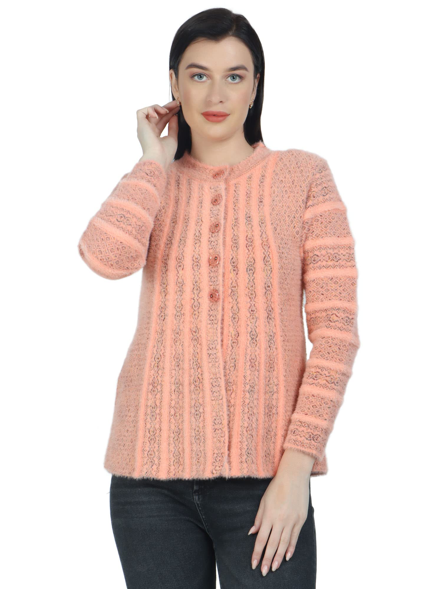 chatanya Women's Wool Round Neck Frock Style Cardigans-picture-52