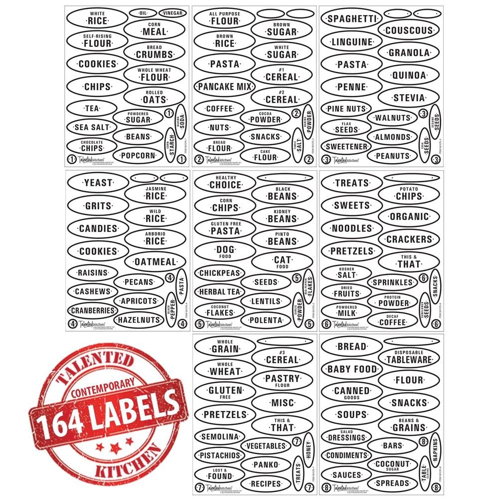 Talented Kitchen Pantry Labels 164 Contemporary Preprinted Kitchen