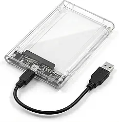 Case Para HD/SSD 2,5” USB 2.0 – Transforme Seu HD de Notebook em Armazenamento Externo Portátil, Plug & Play, Suporte Até 1000GB, Alta Durabilidade e Proteção