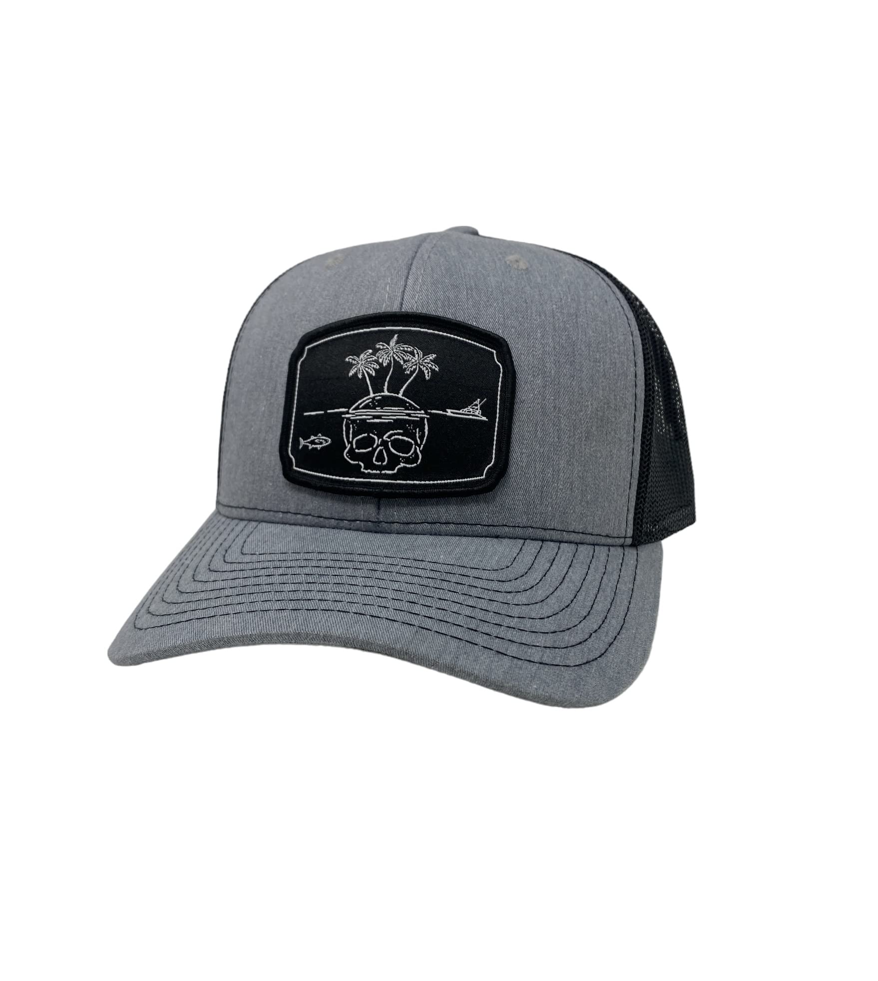 Hat-HeadzTrucker Hat - Skull Island Tropical Paradise