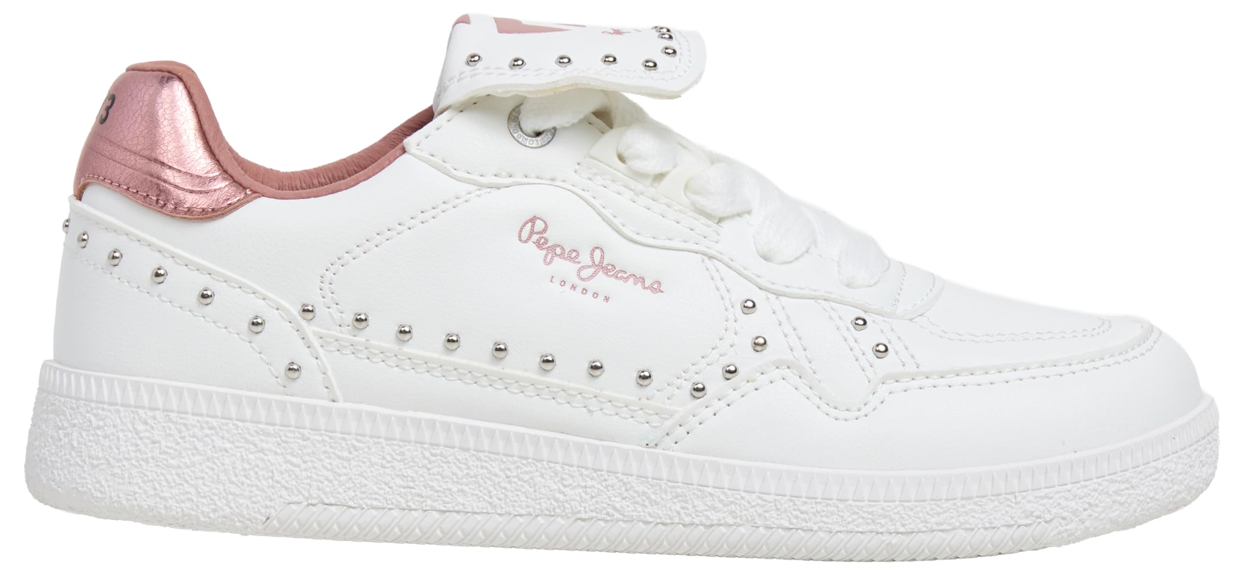 Pepe Jeans Ball Studs G Sneak, White (Mousse White), 4 UK