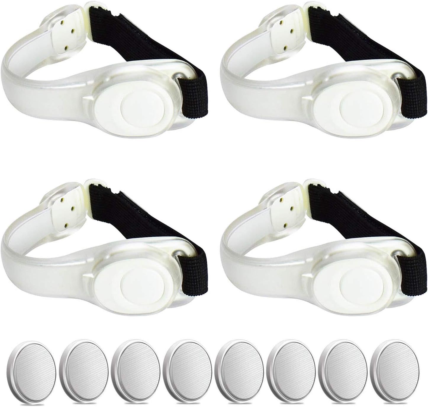 Premium LED Light Up Armband, Reflective Adjustable Wearable Silicone Running Belt Strap/Waterproof Glow in The Dark for Running Jogging Walking Cycling Concert Camping Outdoor Sports