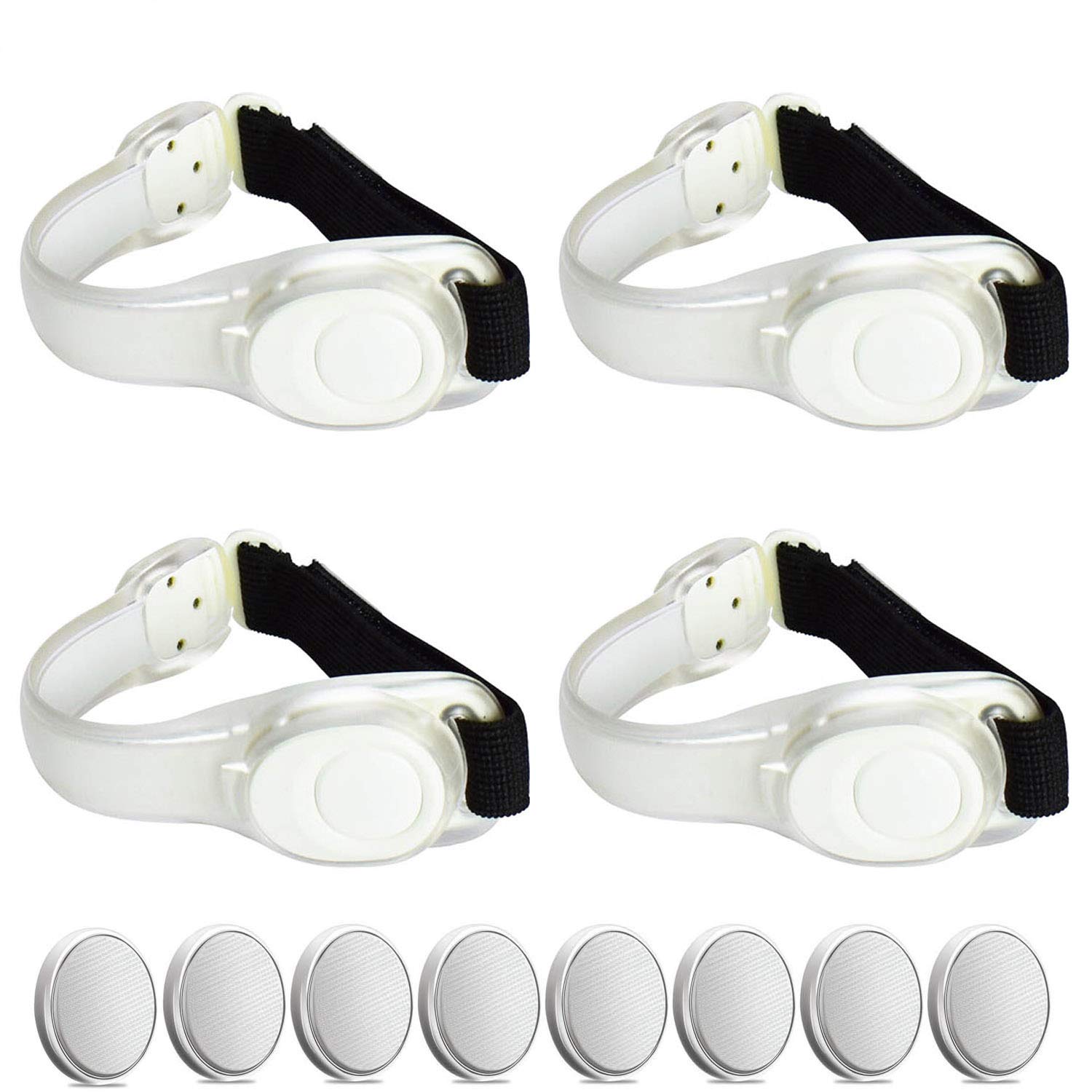 Premium LED Light Up Armband, Reflective Adjustable Wearable Silicone Running Belt Strap/Waterproof Glow in The Dark for Running Jogging Walking Cycling Concert Camping Outdoor Sports