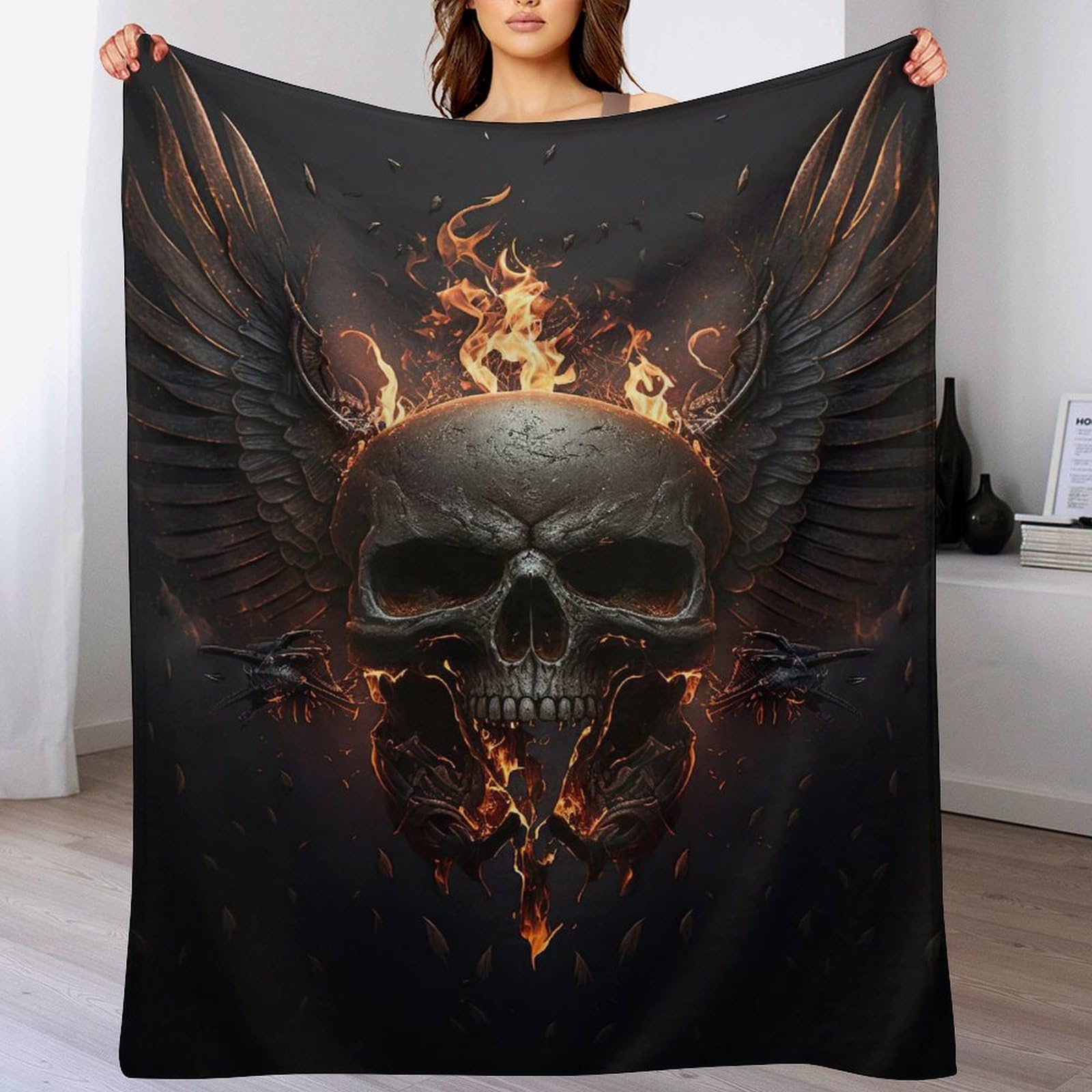 Couverture crâne impression 3D le cadeau idéal en polaire