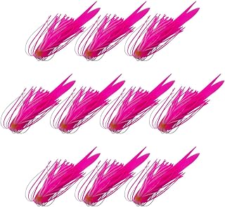 Faldas de Plantillas para de, Faldas de Silicona con señuelo de,10 Piezas Kit de Cebo de Silicona Luminoso - Accesorios Flexibles de Aparejos para el Agua de Agua de Agua Dulce de