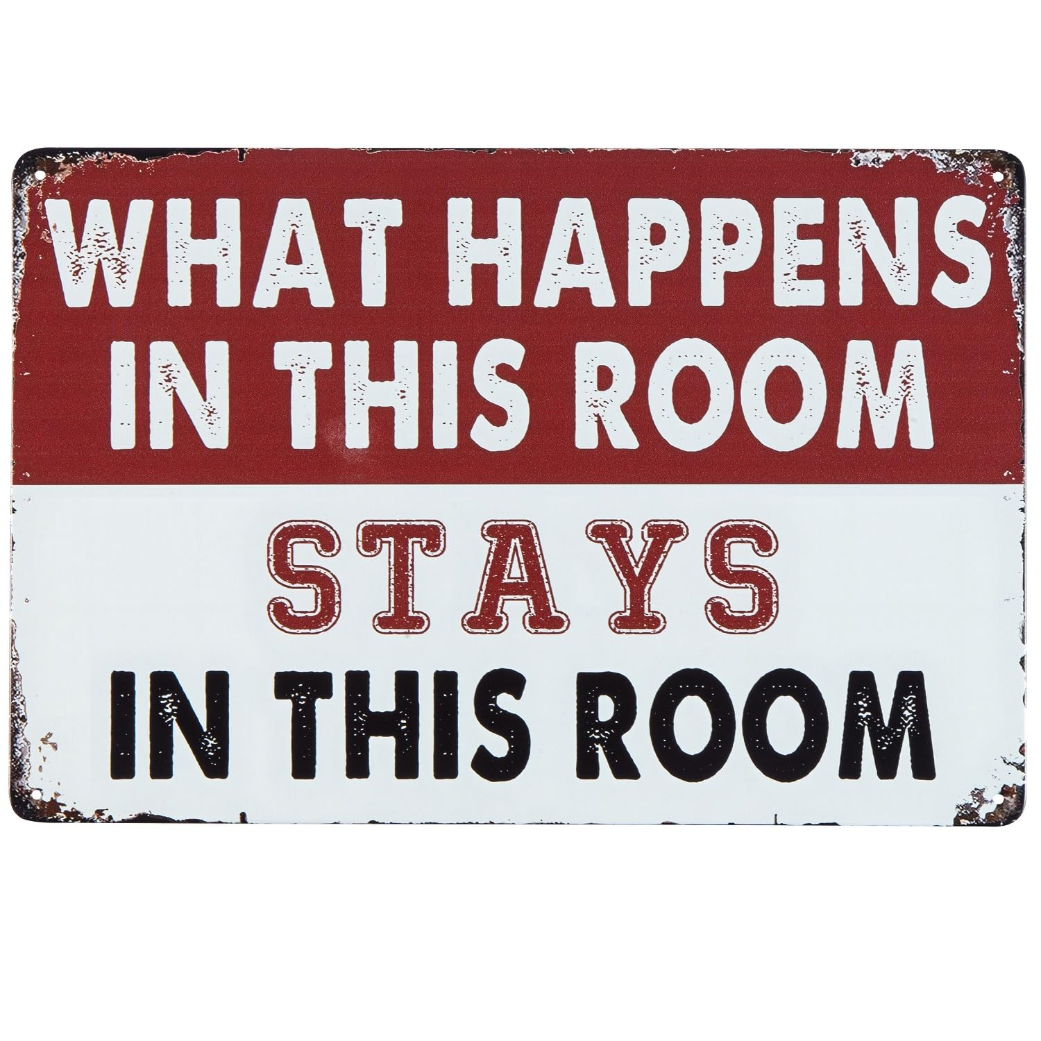 What Happens In This Room Stays In This Room Metal Decor Antique Decorations Knowledge Kitchen For Home Happiness Tin Signs Room Signs Man Cave Wall Decor 8x12 Inch