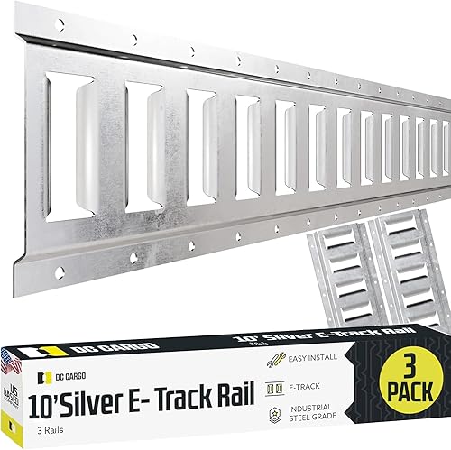 Miniatura 31 de DC Cargo Mall Kit de rieles de amarre E Track de 2 pies (paquete de 4) para garajes, furgonetas, remolques, amarres de motocicleta, montajes de ATV