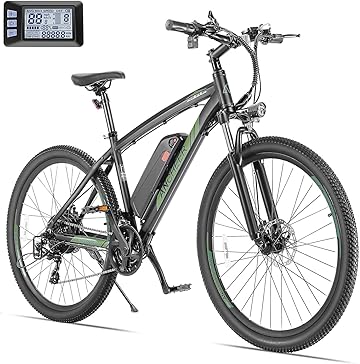 ANCHEER Electric Bike for Adults, Peak 750W Ebike, 3 Hours Fast Charge, 60 Miles Electric Bicycle with 48V/499Wh Battery, 27.5 ''Hummmer Electric Mountain Bike with LCD Display, 21/24 Speed | Peak 750W