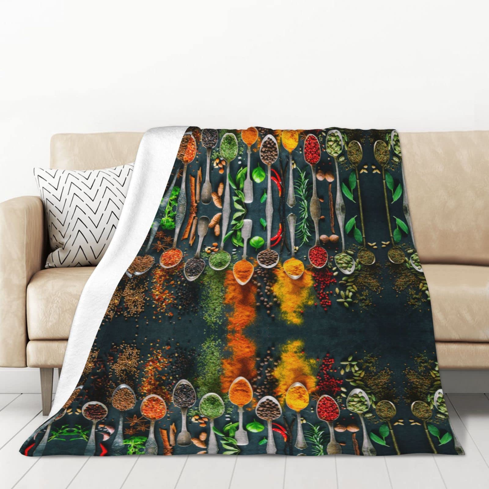 Couverture flanelle condiments pour vos soirées cocooning sur le canapé