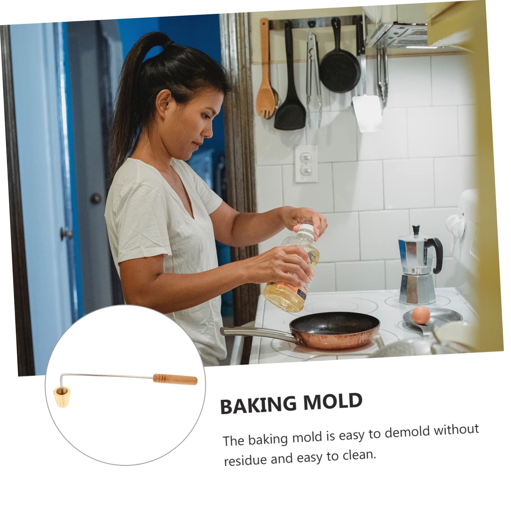 UKCOCO Mini Moule à Pâtisserie Malaisien en Cuivre Beige, Facile à Démouler Nettoyer, Cuisine Salle de Cuisson