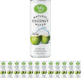 Coco Joy Coconut Water 8 oz - Refreshing Low Calorie, High Calcium Drink Packed with Electrolytes, Potassium, and Other Necessary Nutrients, Paleo Diet (12 Pack) (8.4 Fl Oz) - coolthings.us