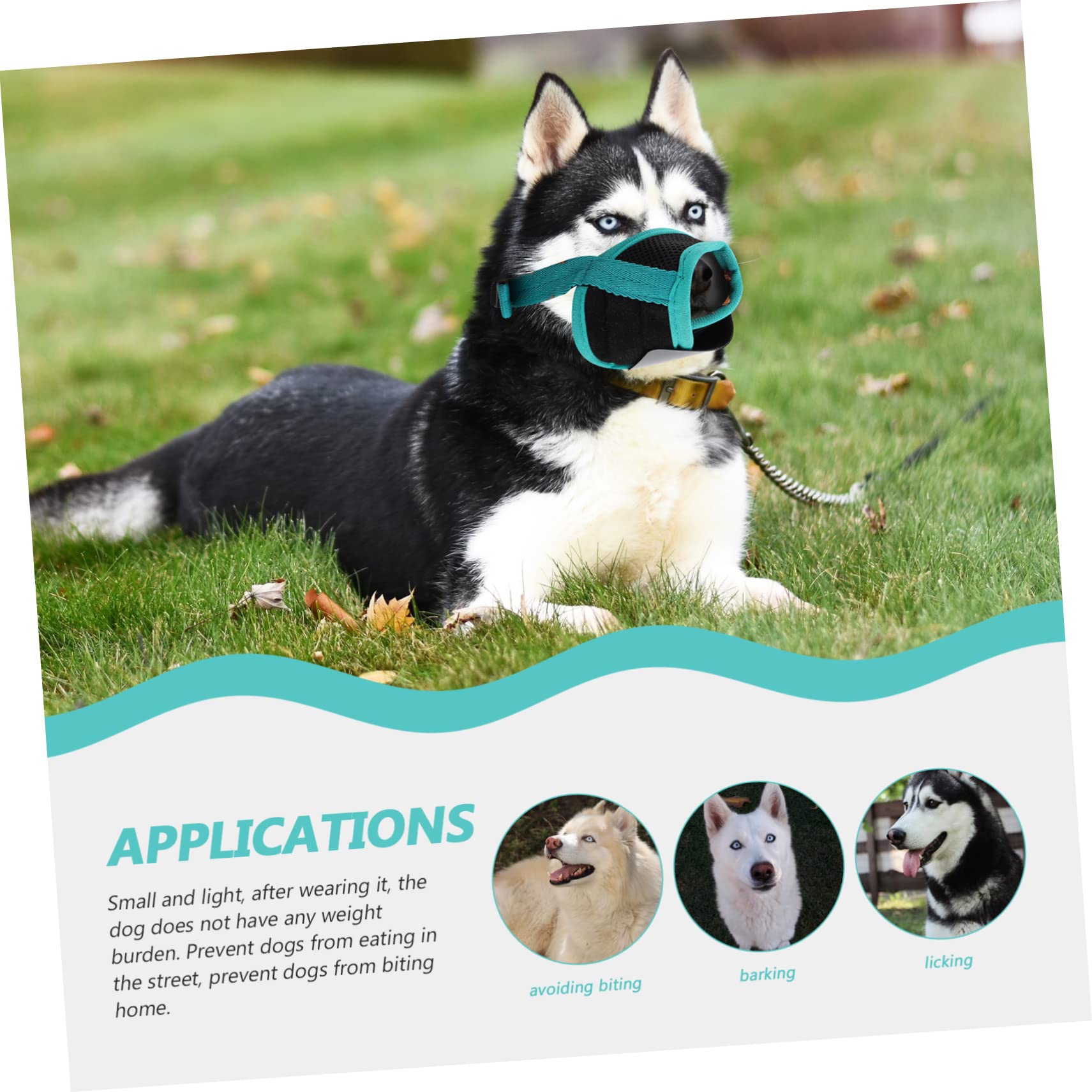 Balacoo Breathable Dog Muzzle Made of Cotton Comfortable for Small Dogs Prevents Chewing Biting Supply