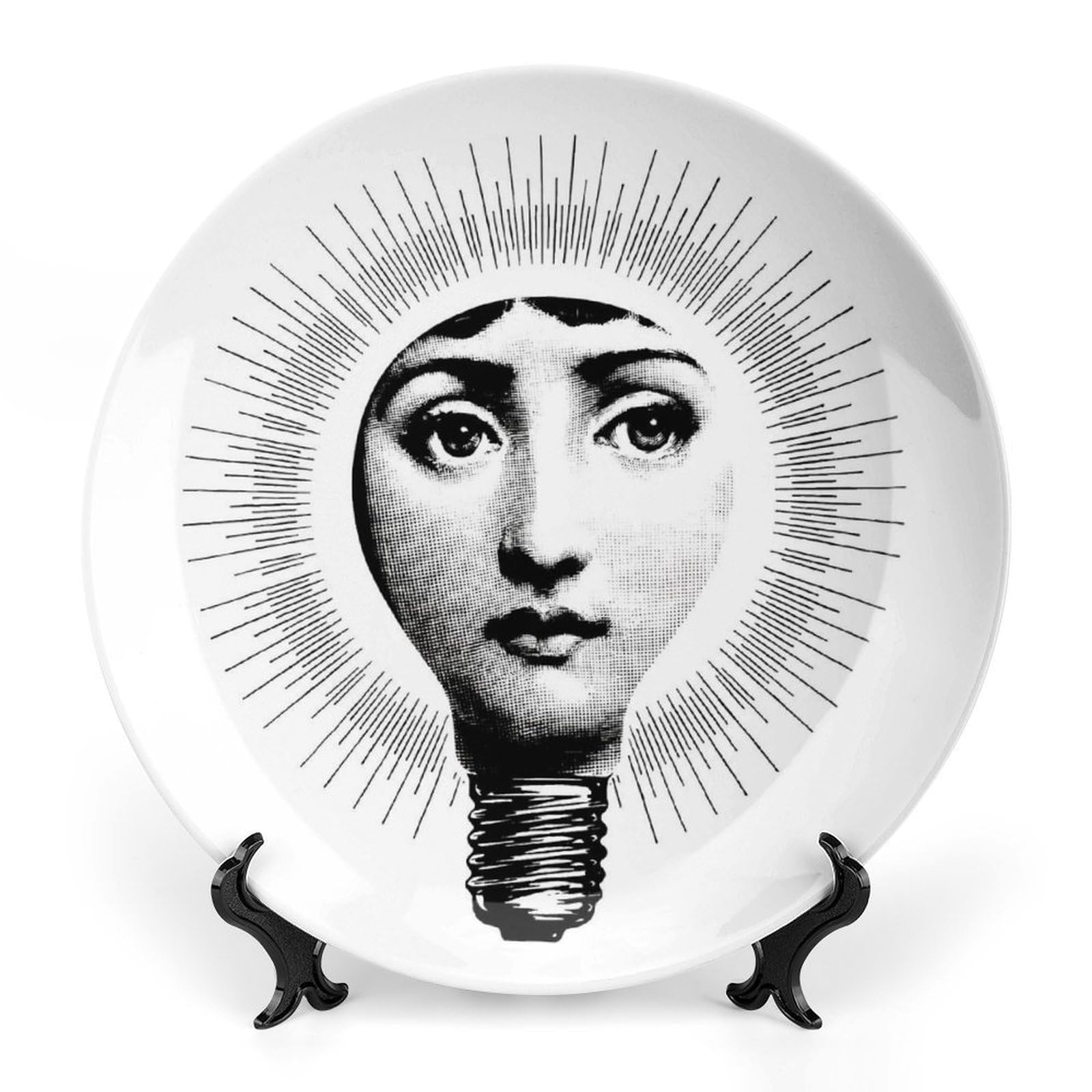 Piatto Decorativo Da Parete Lina Cavalieri – Misteriosa Piastra Facciale Con Staffa Inclusa, Stile 12,6 Pollici