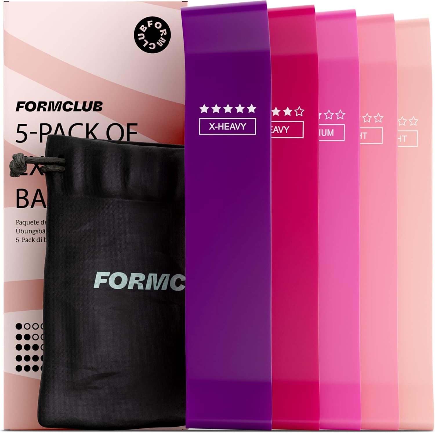 𝗪𝗜𝗡𝗡𝗘𝗥 𝟮𝟬𝟮𝟯* Exercise Resistance Bands for Women and Men, Set of 5