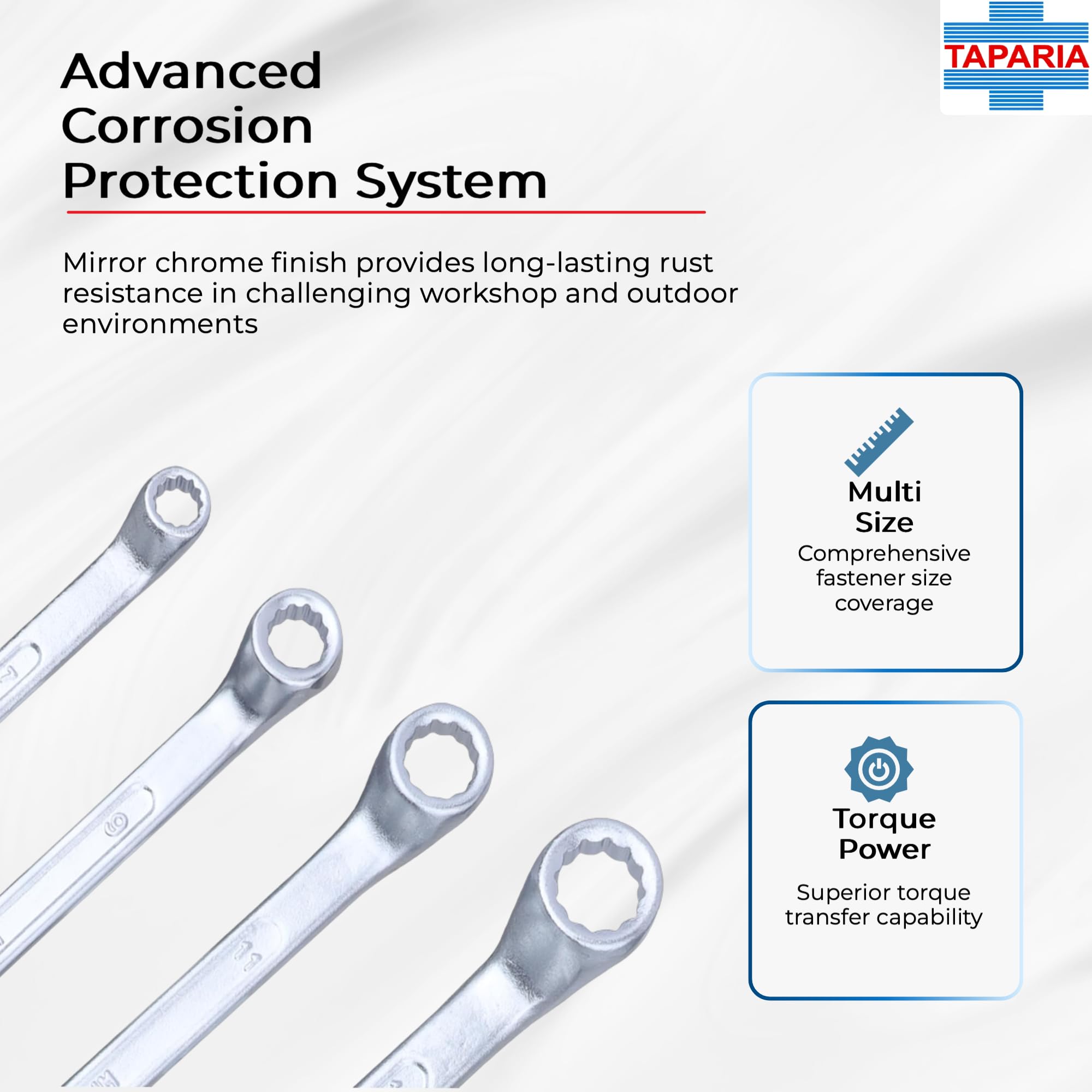 Taparia 1812 Ring Spanner Set, 40.5 x 9 cm 2