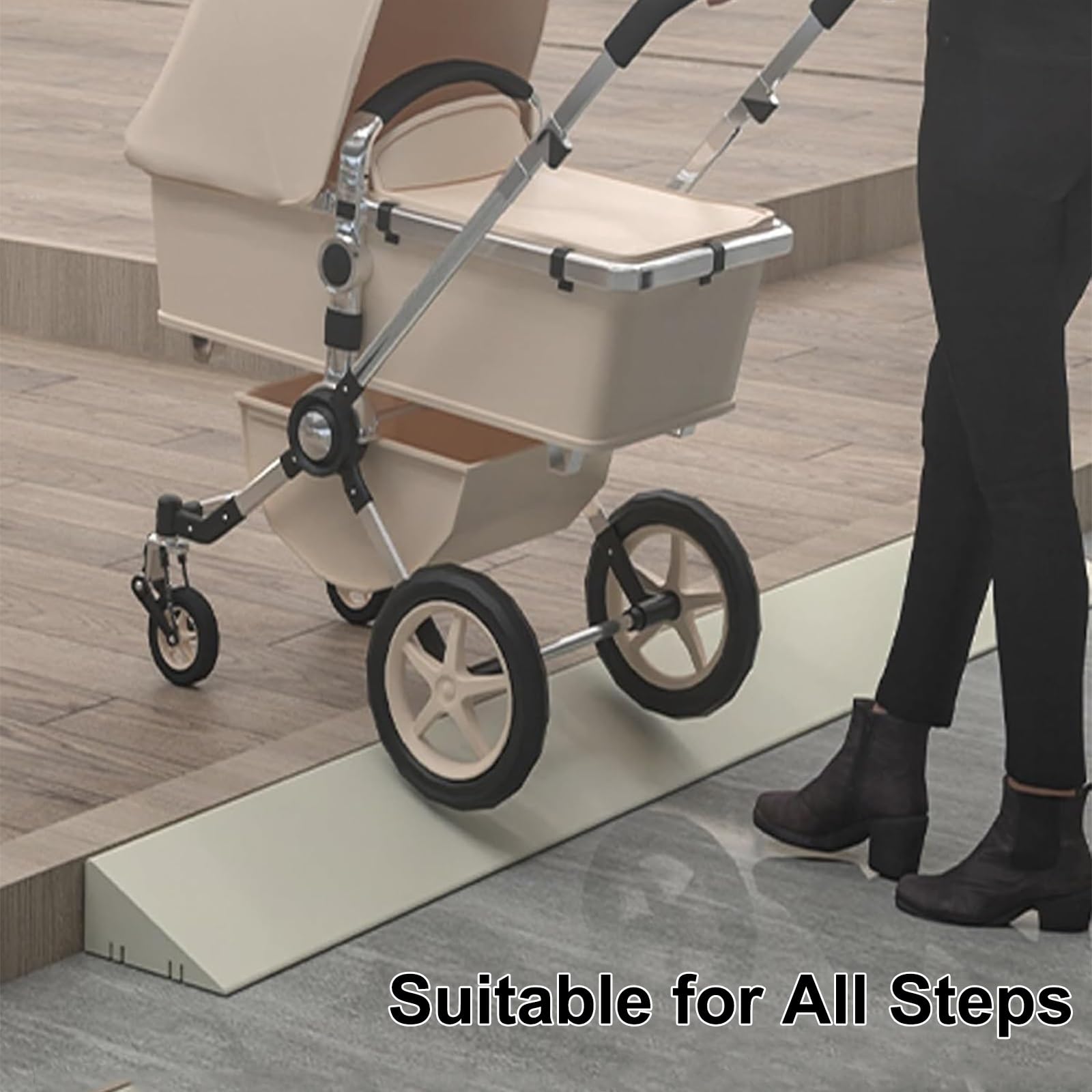 Rampas para sillas de ruedas para puertas, umbral interior y rampa de bordillo con superficie antideslizante para sillas de ruedas y cochecitos