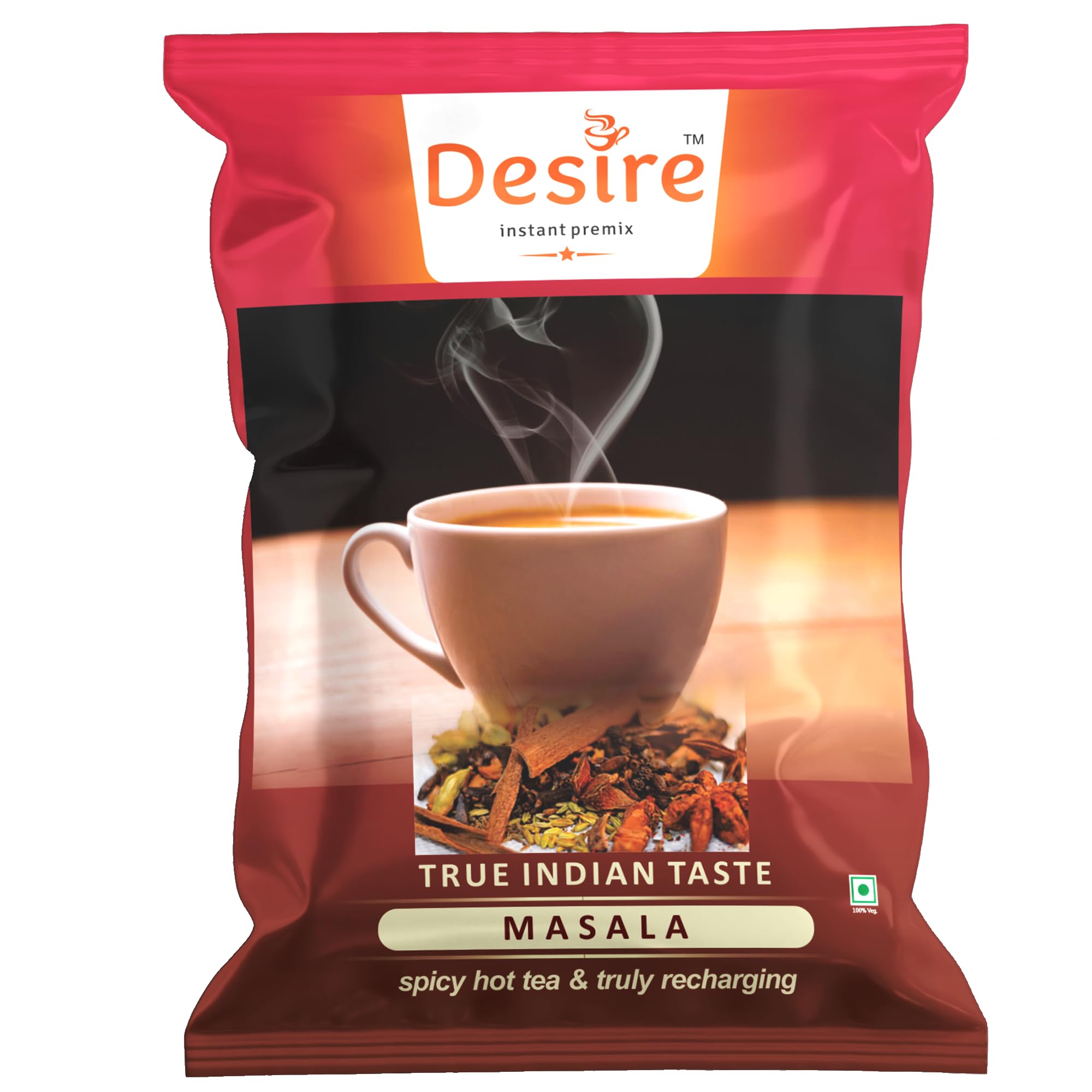 Desire Instant Premix Masala & Ginger Tea Powder Value Pack for both Manual and Vending machines | Each 500 gram (pack of 2 flavour)