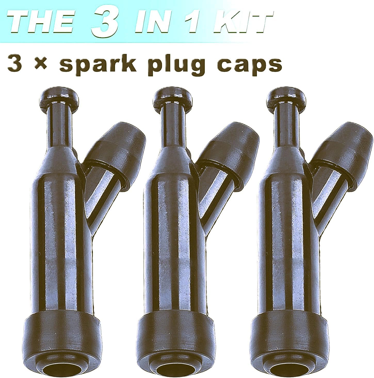 (3 Pack) Spark Plug Cap for Honda GX120 GX160 GX200 GX240 GX270 GX340 GX390 GX640 Engine,3813 Predator 212 OEM/Part # 30700-ZE1-000, 30700-ZE1-013, 30700-ZE1-015,135-226, 10865, 33-215