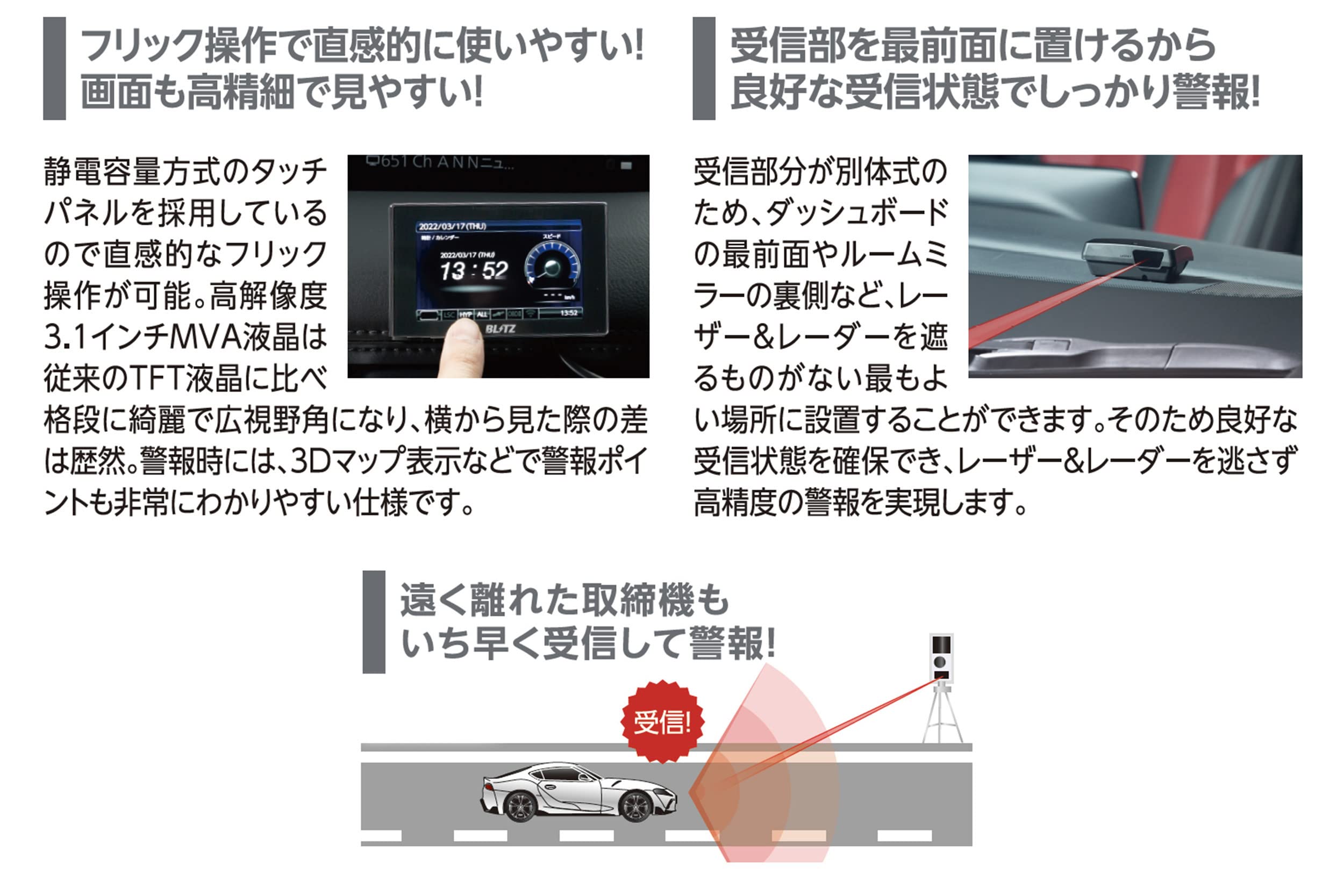 Amazon | ブリッツ(Blitz) TL311S新型レーザー光受信対応/レーダー式 