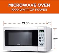 Vista 3 de Commercial Chef Microondas para encimera, 1.1 pies cúbicos, White & Keurig K-Classic Coffee Maker K-Cup Pod, porción individual, programable, 6 a 10