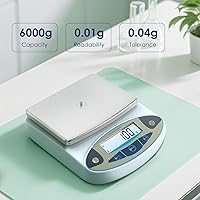 Vista 2 de Antstone Báscula de laboratorio de 211.64 oz x 0.00 oz, báscula digital de gramos, 0.00 oz de precisión, balanza analítica científica de alta