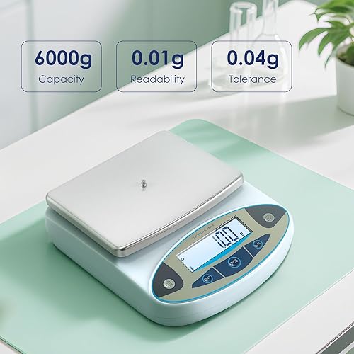 Miniatura 2 de Antstone Báscula de laboratorio de 211.64 oz x 0.00 oz, báscula digital de gramos, 0.00 oz de precisión, balanza analítica científica de alta