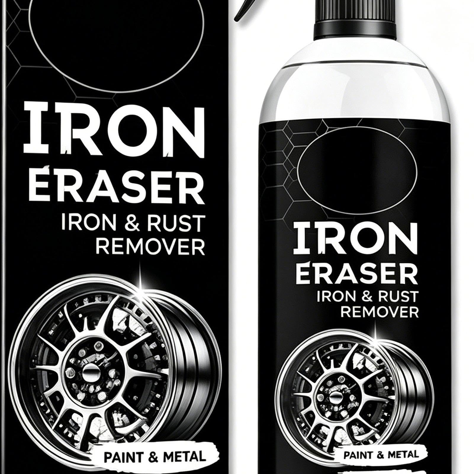 Generico Rimuovi Ruggine per Auto - 120ml Pulizia Profonda Multifunzione,Smacchiatore Portatile per Ruggine - per Vernice Auto Cerchi Moto SUV Berlina Camper Barca Utensili Catene Freni