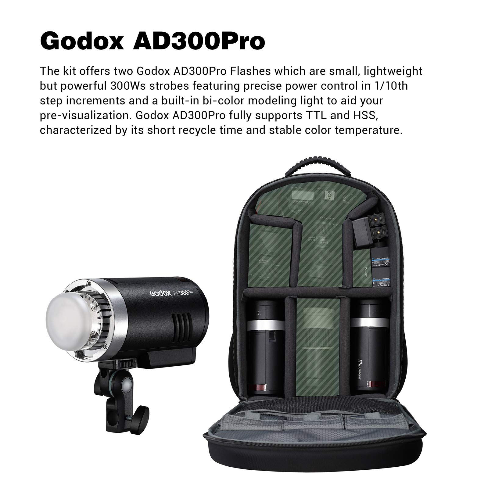 Amazon | Godox AD300Pro フラッシュストロボ 300Ws デュアル 