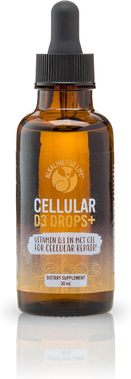 Alkaline for Life Cellular Vitamin D3 Drops — Simple Liquid Vitamin D3 You Can Actually Dose Right, 2000 IU per Serving in MCT Oil