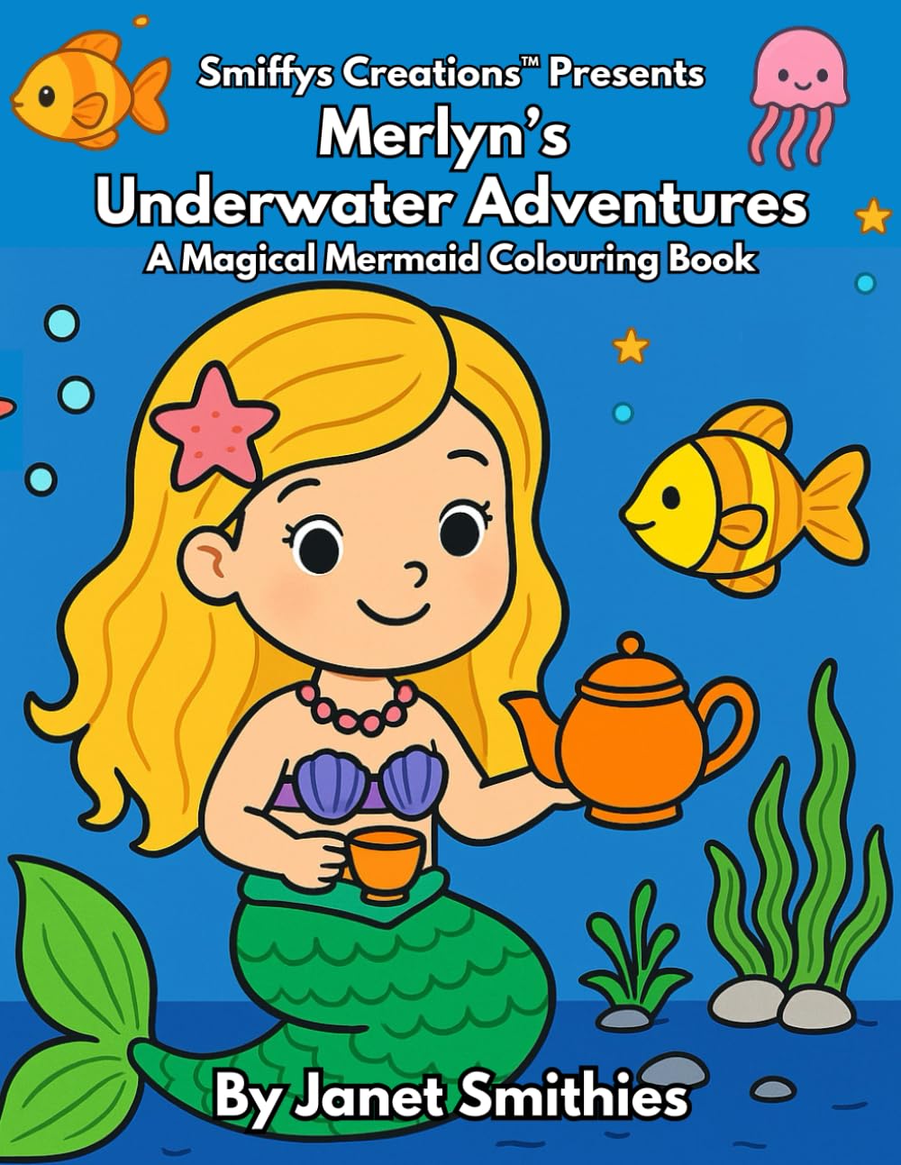 Merlyn’s Underwater Adventures: A Magical Mermaid Colouring Book
