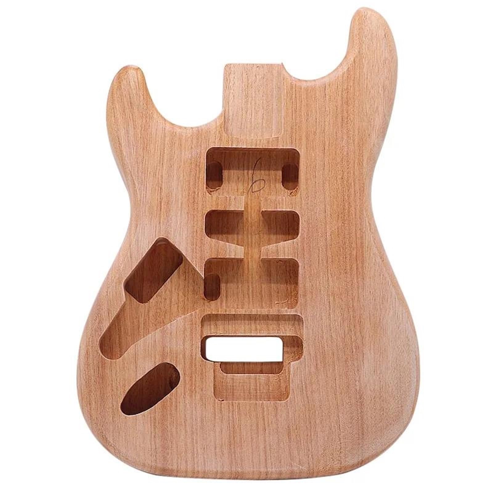 Korpus Einer E Gitarre Für Linkshänder Okoume Holz Natürliche Farbe