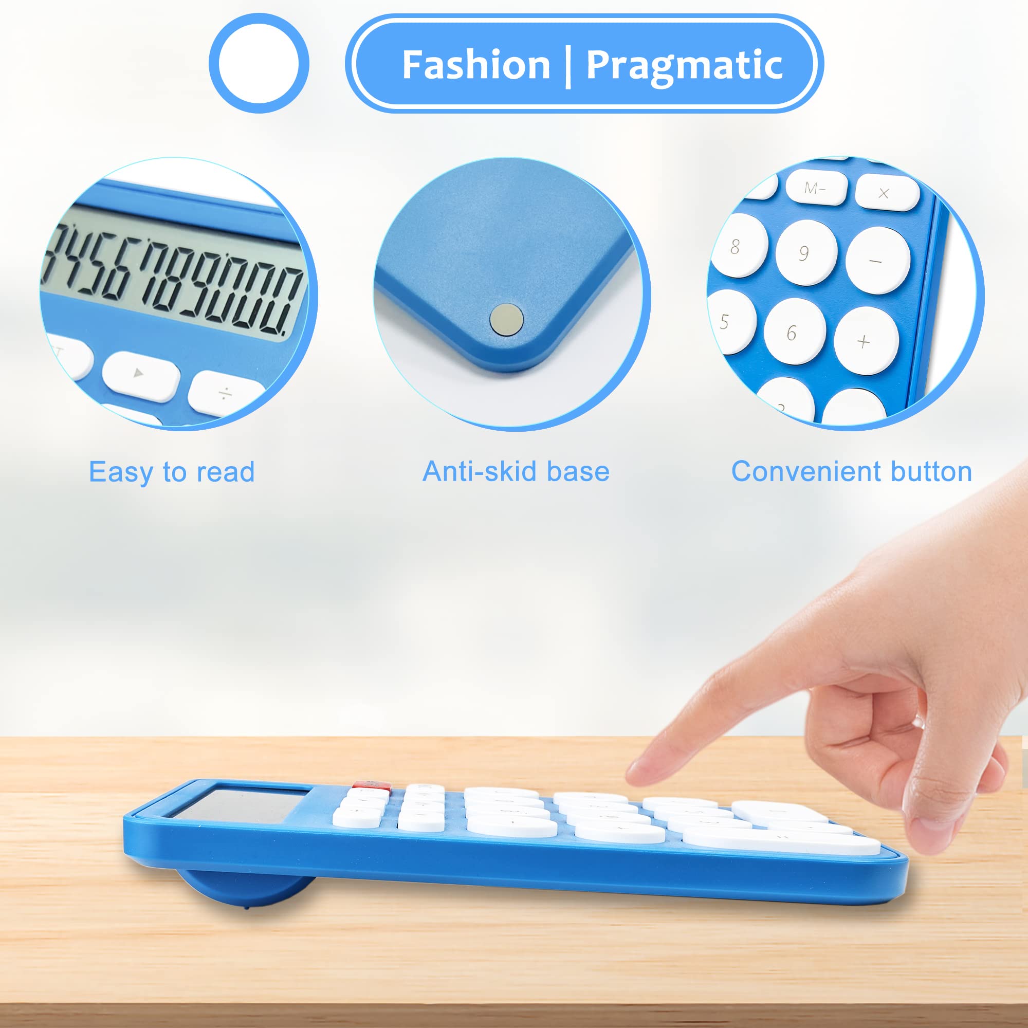 VEWINGL Standard Calculator, 12 Digit Large Display Desktop Calculator with Big Buttons for Office, School, Home & Business