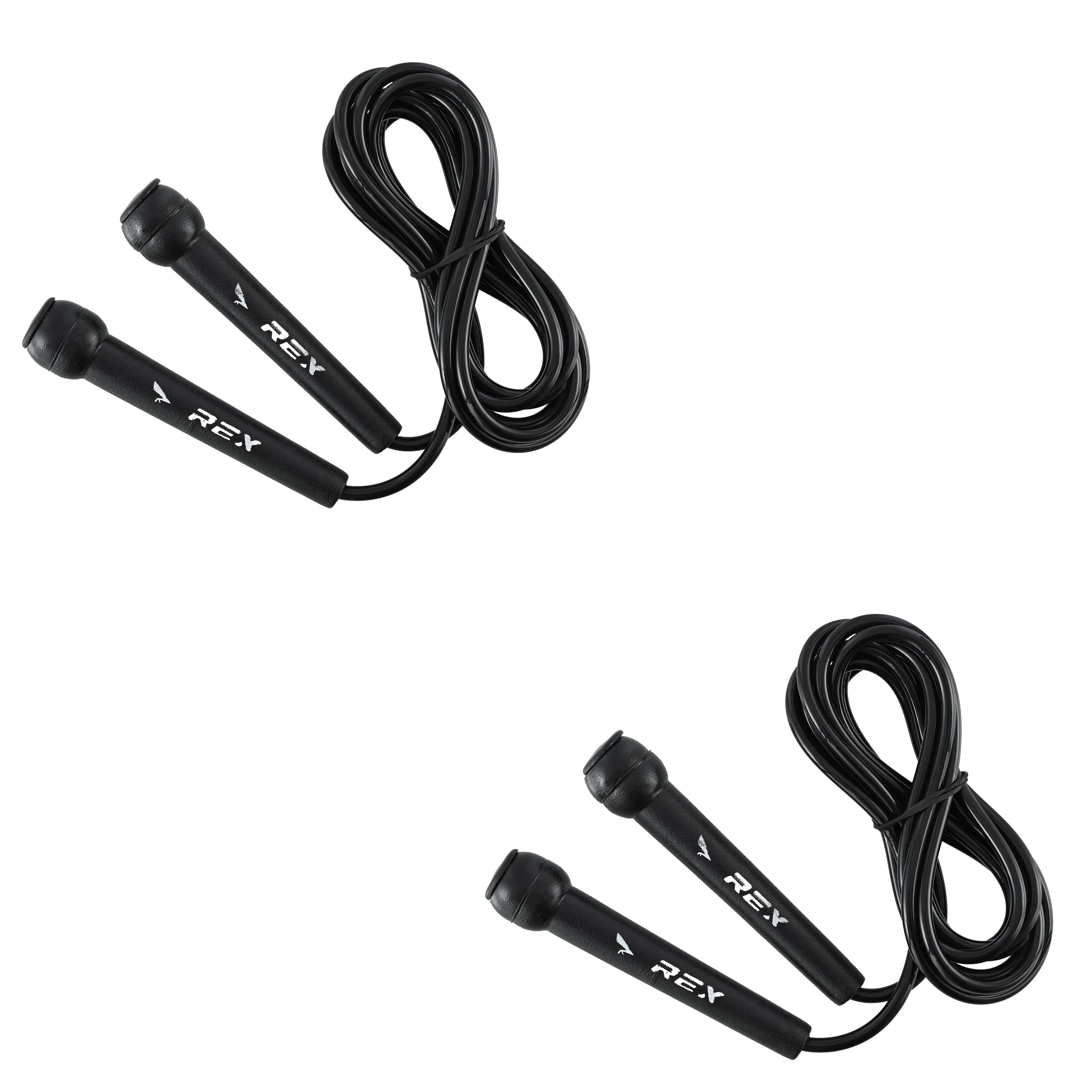 Rex Skipping Rope for Adults, Adjustable PVC Jump Rope for Fitness