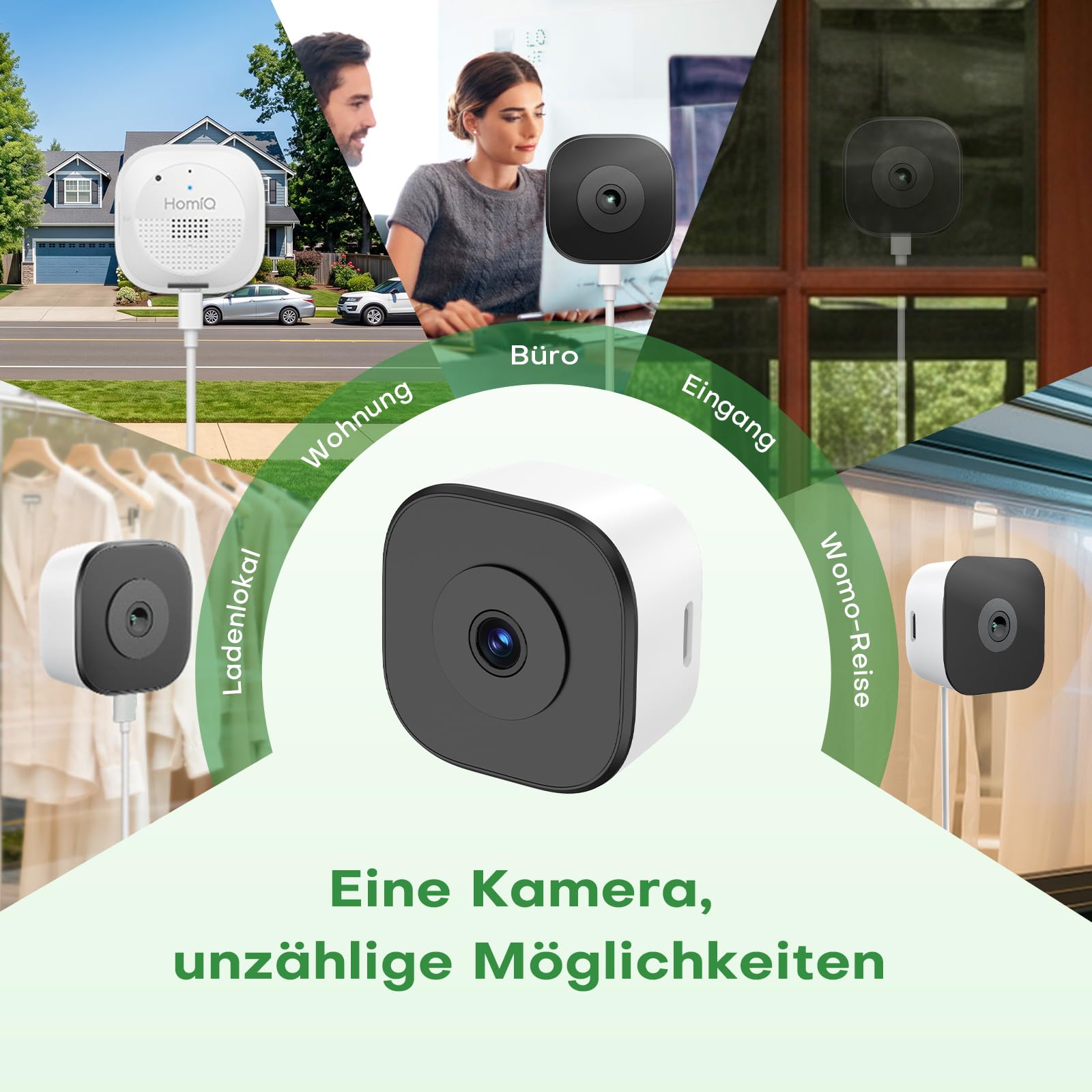 3MP 2K Überwachungskamera Innen mit Nachtsicht für die Fenstermontage