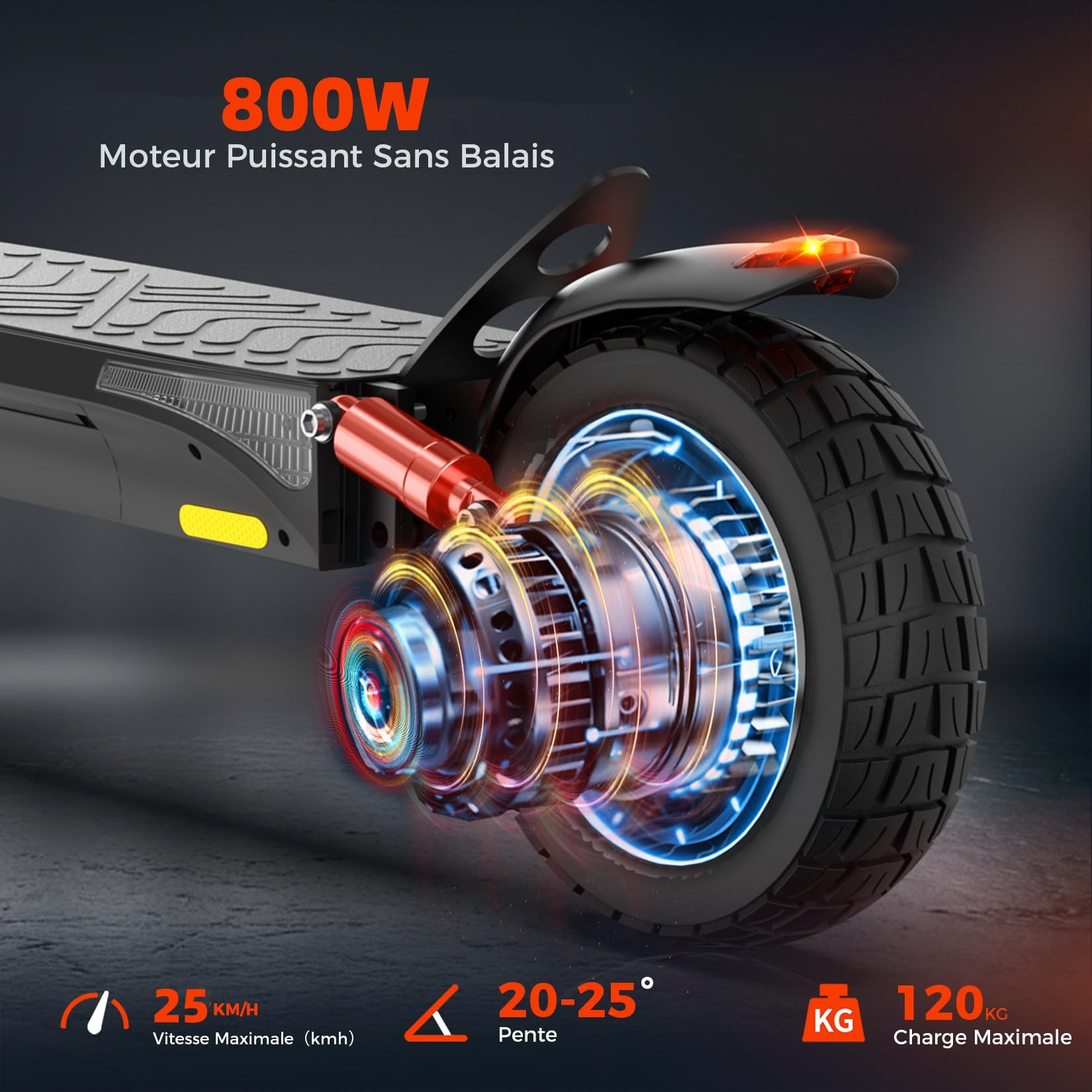 iScooter ix3 Patinete Eléctrico Adultos, 480WH Batería, Autonomía Máxima De 40 KM, 10" Patinete Eléctrico Plegable, App Control, Carga 120 KG, Manillar Ajustable, Suspensión Cuádruple