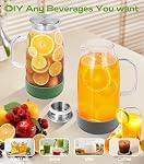 Glass Pitcher, ZBUFAN 2 Liter Glass Water Pitcher with Anti-Slip Base, Glass Jug with Lid for Fridge, Juice Pitchers for Ice Tea, Cold & Hot Beverages, Gray