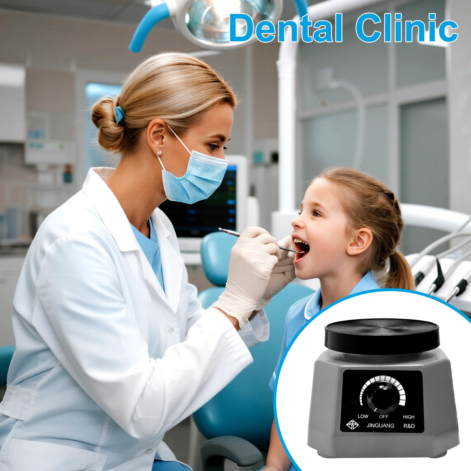 CGBE Piastra Vibrante per Gesso: 220V 100W Vibratore Elettrico Dentale per Dentisti e Cliniche Dentali - Velocità Regolabile Vibratore Gesso Per Miscelare Modelli Gesso Colati Resina