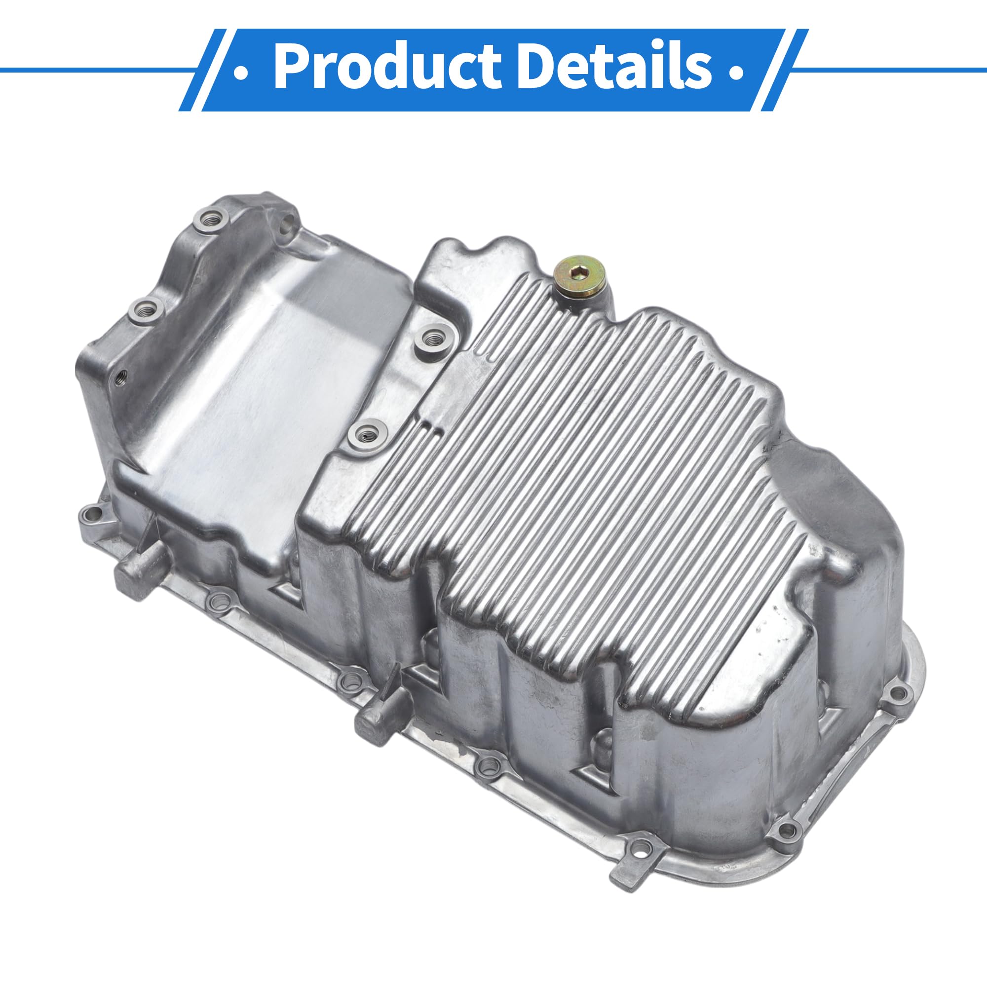 No.46770116 Coppa dell'olio del motore Coppa dell'olio Sump Coppa dell'olio del cambio per Fiat PUNTO 1.9 JTD 1.9 per DS 1999-2012 Alluminio Tono Argento