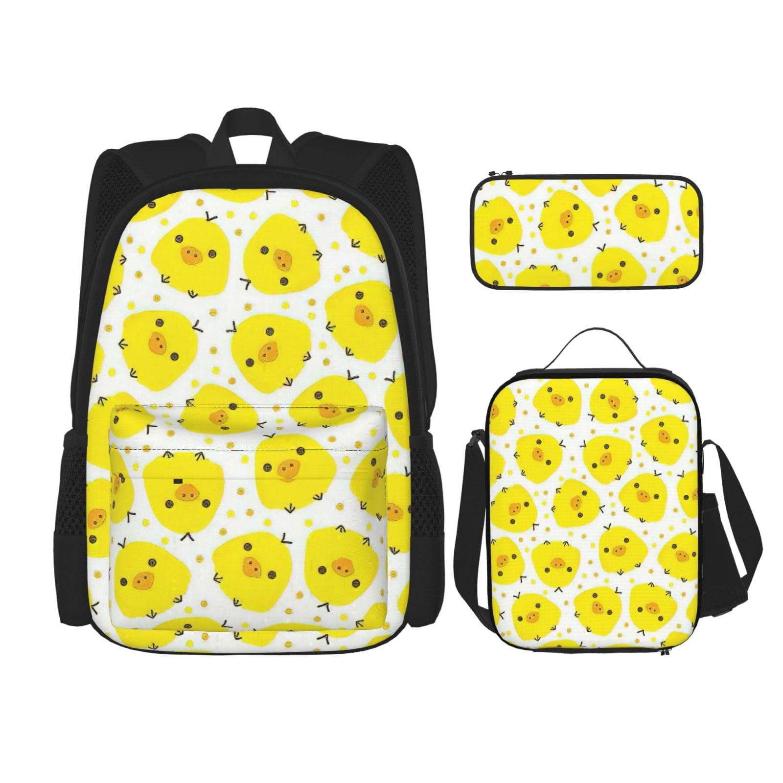 Zaino, borsa portapranzo, astuccio, set da 3 pezzi, per lavoro e