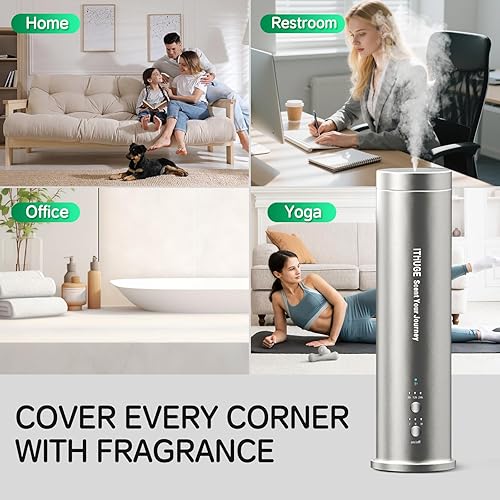 Miniatura 6 de Difusor de aceite esencial sin agua para habitaciones grandes, cobertura de 1200 pies cuadrados con aplicación Bluetooth y control remoto con