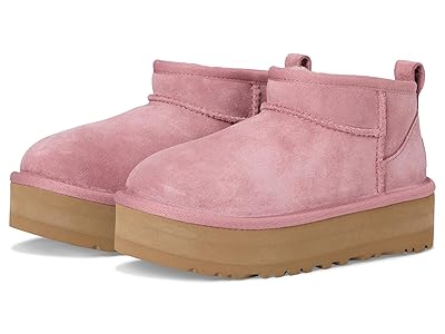 UGG Kids Classic Ultra Mini Platform (Little Kid/Big Kid) Kids Shoes Pink Dawn : 13 Little Kid M, Suede