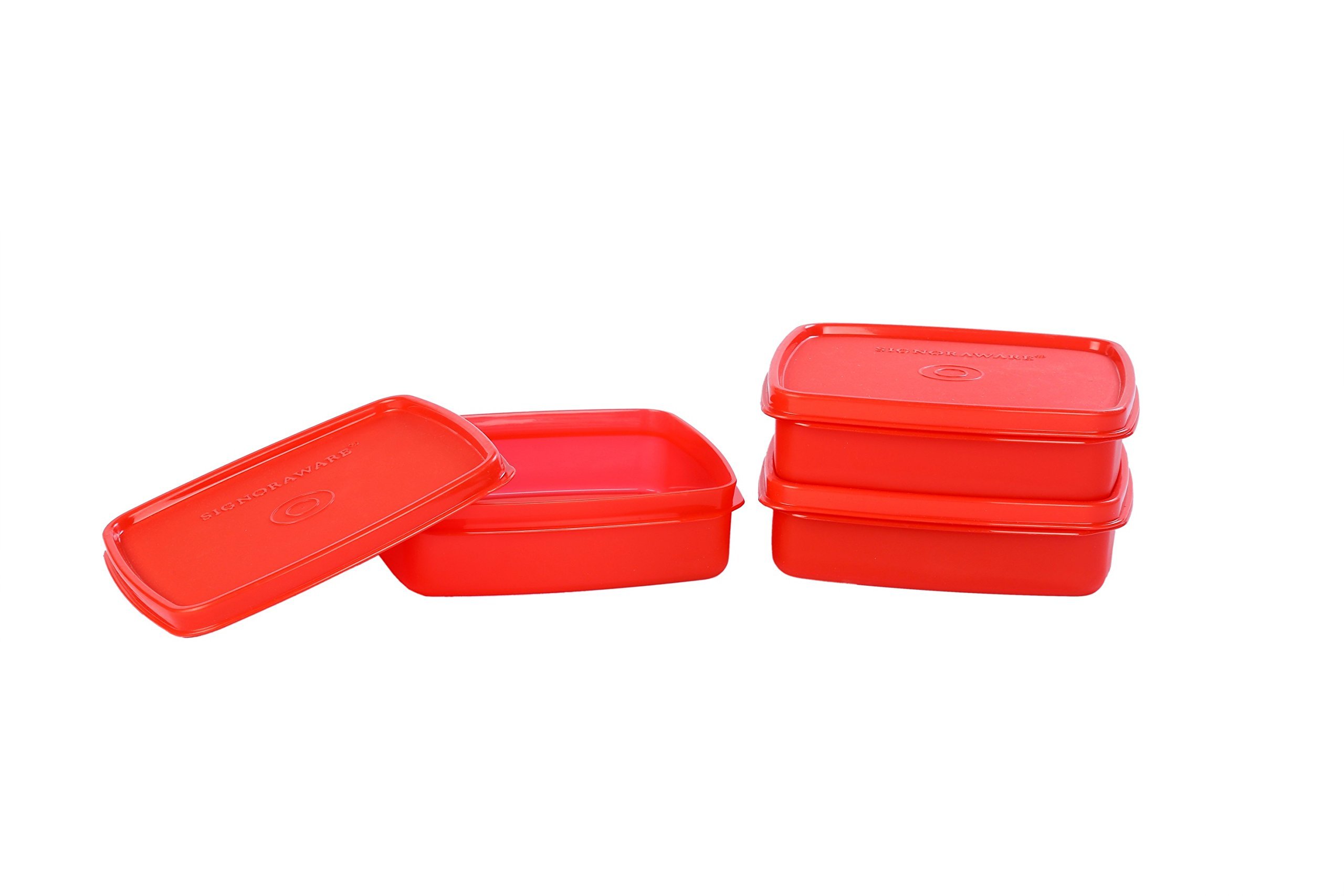 Signoraware Smart N Slim Plastic Lunch Box Set, 350ml, Set of 3, Deep Red (B014R9I1IM) Amazon Price History, Amazon Price Tracker