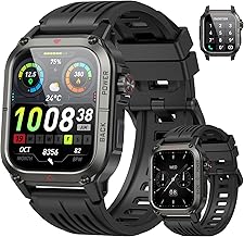 Smart Watch for Men, Military Smartwatch with Answer/Make Calls, 1.91\"HD Touch Screen, 120+ Sports, Fitness watch with Heart Rate/Sleep Monitor, IP68 Waterproof Outdoor Digital watch for Android/iOS
