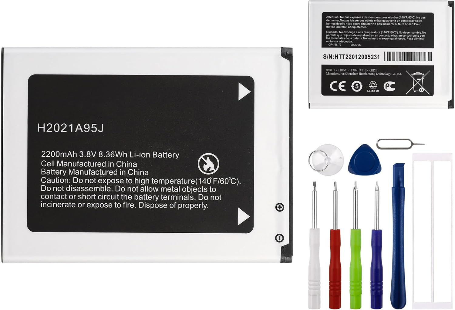 Replacement Battery H2021A95J Compatible with Hot Pepper Serrano 3 LTE Smart Phone,Hot Pepper Serrano 3 LTE Smart Phone, with Tools