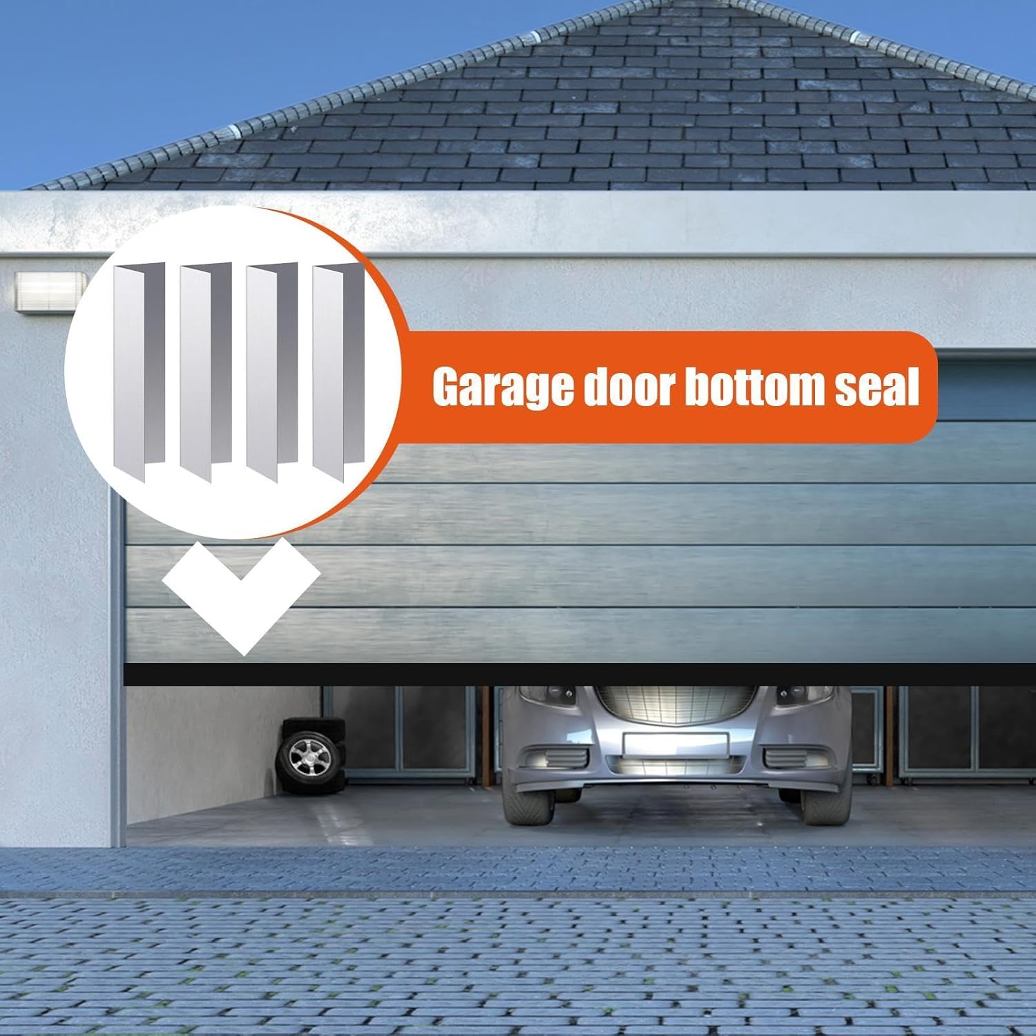 Seal Guard for Door Window, Garage Door Animal Guard, 4X Garage 5.91 X 1.77 Inch Shield Weatherproof Seal Guards - Long-Lasting Protecting Window Hardware for Warehouse, Front Gate