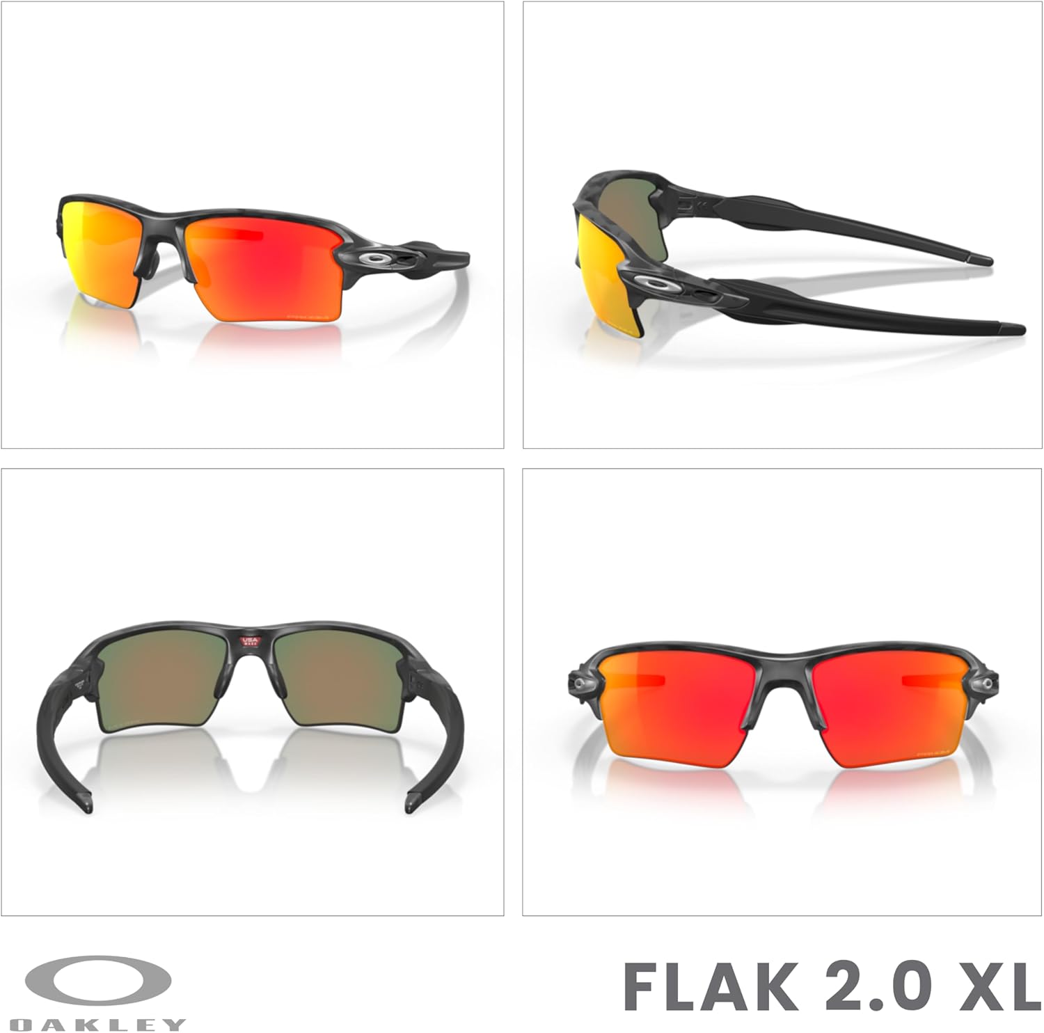 OAKLEY Flak 2.0 XL OO9188 Rectangle Sunglasses For Men+ Bundle Accessory Leash Kit, Microfiber Pouch - Image 3