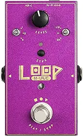 M-vave Pedal de Guitarra Looper Loop-II: 3 Loops com Gravação de Até 11 Minutos, Controle de Velocidade 3 Níveis, Exportação USB, Compacto e Portátil para Músicos Profissionais